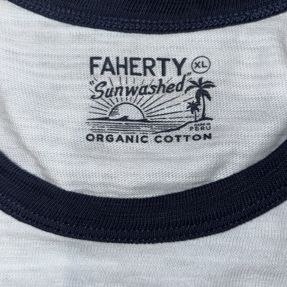 Faherty woman’s Cloud Long Sleeve Baseball Tee XL 
Organic cotton - Picture 7 of 8